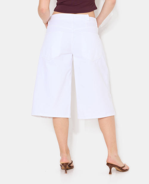 Bermuda ample en jean taille décalée et basse - PIMKIE - 6