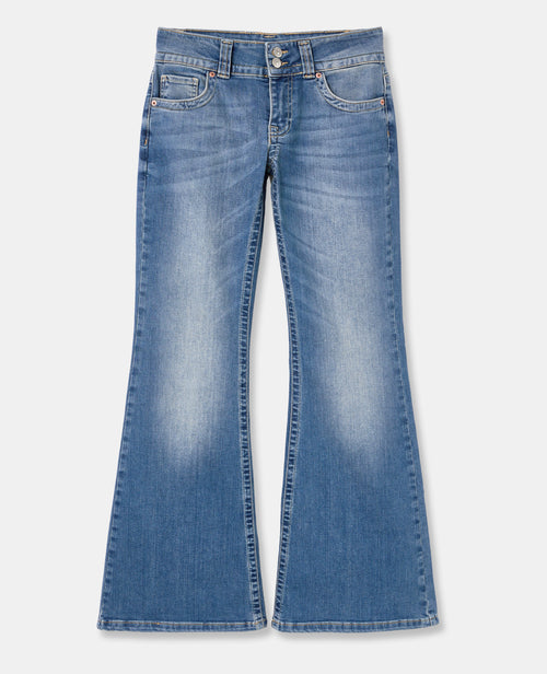 Jean flare taille basse avec 2 boutons - PIMKIE - 4