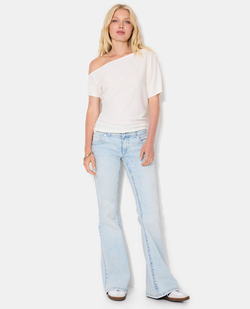 Jean flare taille basse avec 2 boutons - PIMKIE - 7