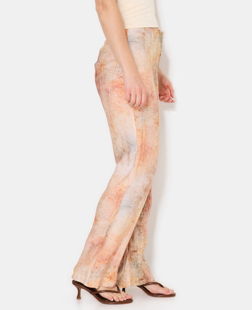 Pantalon fluide et droit effet marbré - PIMKIE - 2