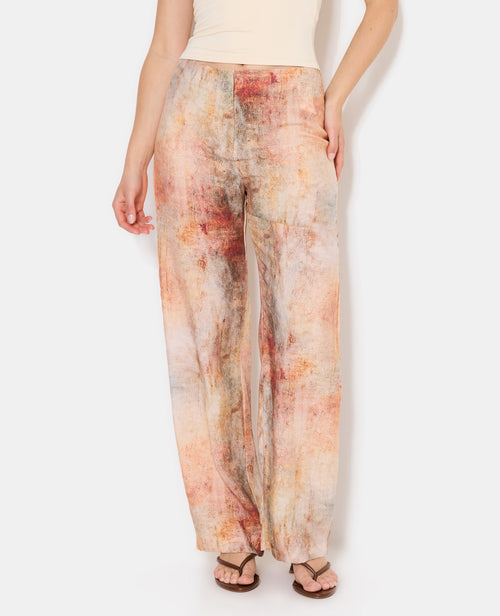 Pantalon fluide et droit effet marbré - PIMKIE - 5