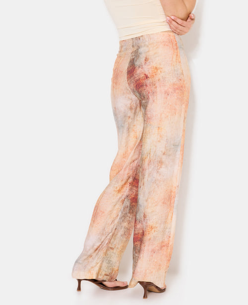 Pantalon fluide et droit effet marbré - PIMKIE - 6