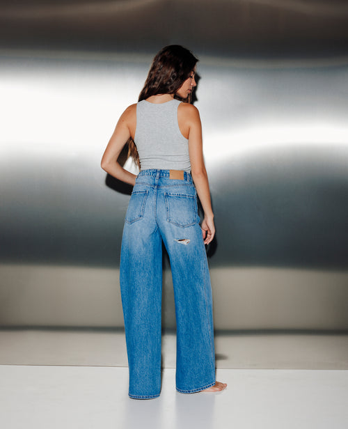 Jean destroy extra wide taille haute - PIMKIE - 2