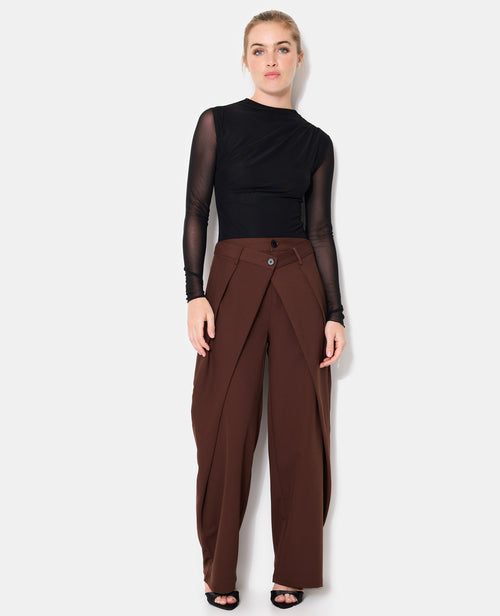 Pantalon city avec plis et pinces effet superposition - PIMKIE - 1