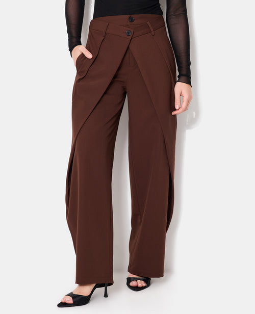Pantalon city avec plis et pinces effet superposition - PIMKIE - 5
