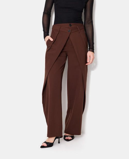 Pantalon city avec plis et pinces effet superposition - PIMKIE - 1
