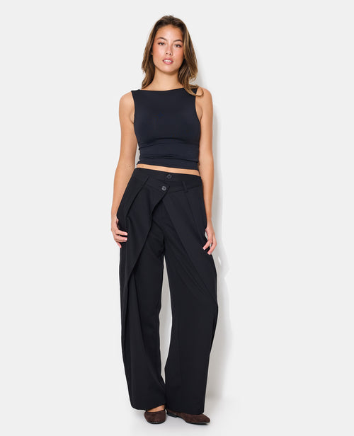 Pantalon city avec plis et pinces effet superposition - PIMKIE - 1