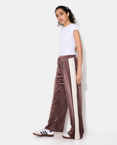 Pantalon de jogging droit en velours bicolore - PIMKIE - 1
