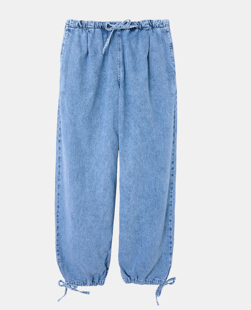 Jean large avec ceinture et bas de jambe élastiqués - PIMKIE - 4