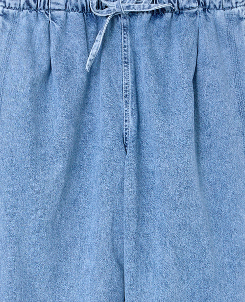 Jean large avec ceinture et bas de jambe élastiqués - PIMKIE - 7