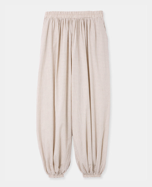 Pantalon bouffant taille élastiquée motif carreaux - PIMKIE - 4