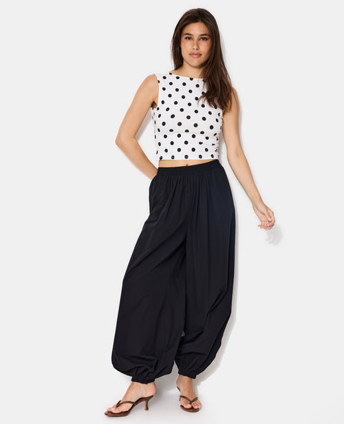 Pantalon bouffant taille élastiquée - PIMKIE - 1
