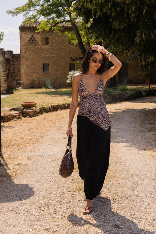 Pantalon bouffant taille élastiquée - PIMKIE - 1