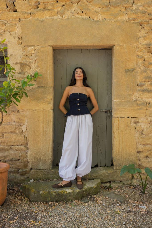 Pantalon bouffant taille élastiquée - PIMKIE - 1