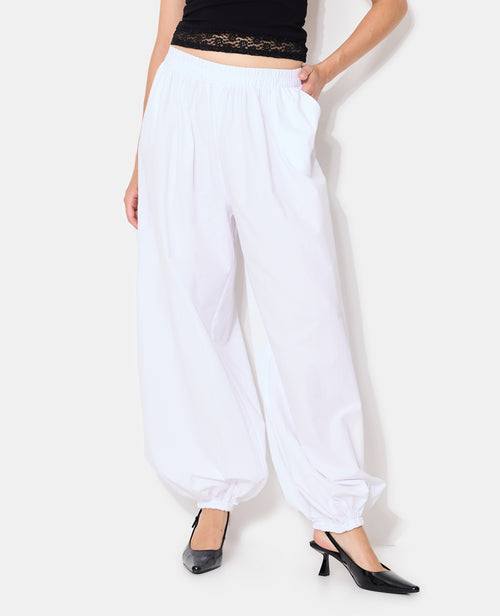 Pantalon bouffant taille élastiquée - PIMKIE - 5