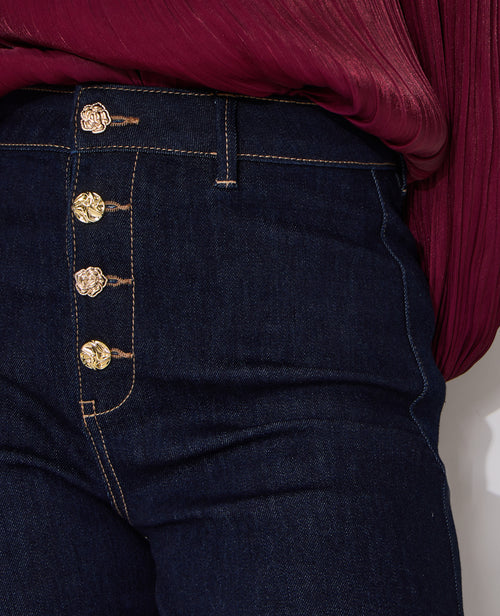 Jean wide taille haute avec boutons bijoux - PIMKIE - 3