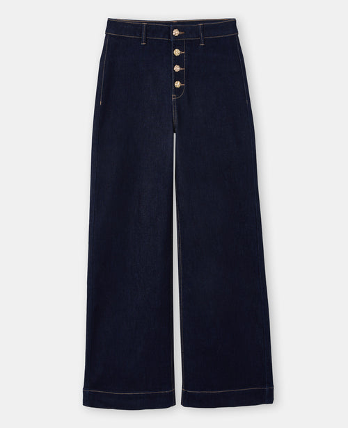 Jean wide taille haute avec boutons bijoux - PIMKIE - 4