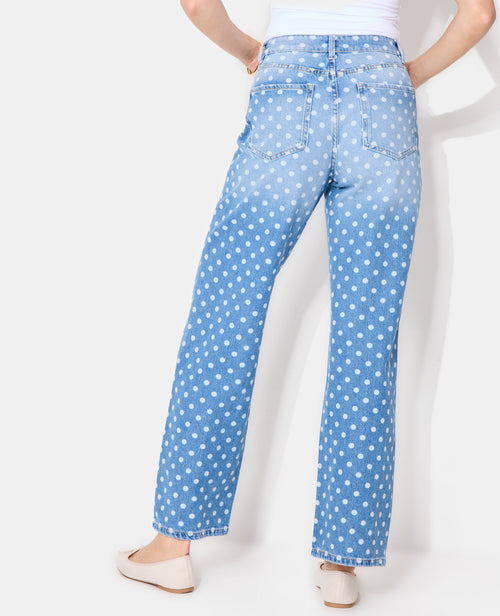 Jean wide taille haute motif pois - PIMKIE - 6