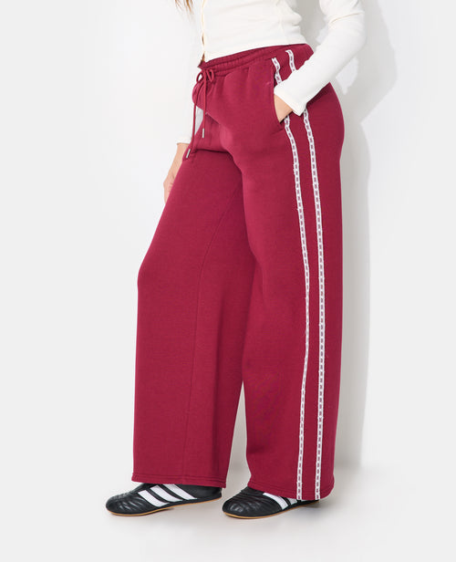 Pantalon de jogging droit en molleton avec dentelle - PIMKIE - 2