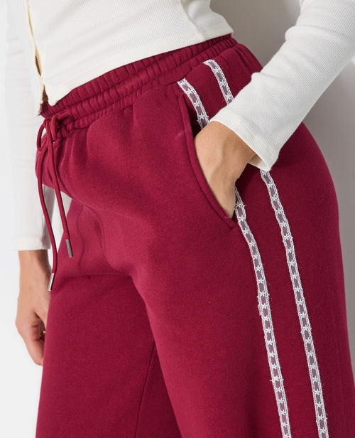 Pantalon de jogging droit en molleton avec dentelle - PIMKIE - 3