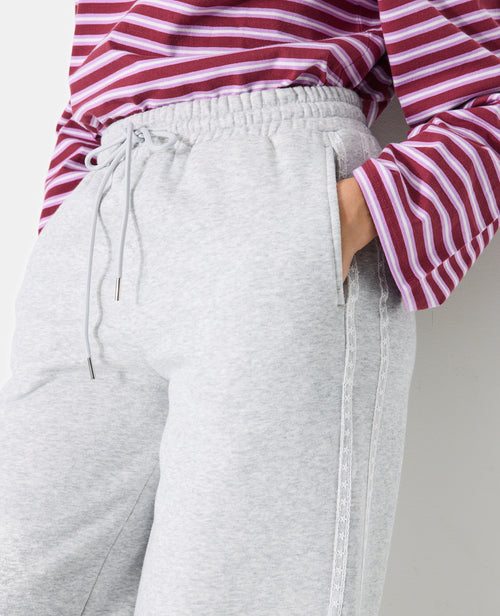 Pantalon de jogging droit en molleton avec dentelle - PIMKIE - 3