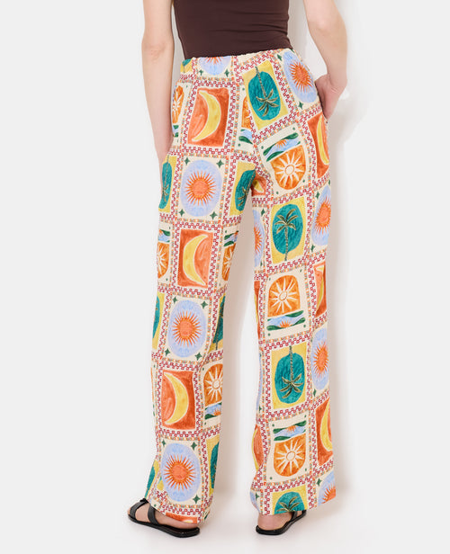 Pantalon ample motif soleils et lunes - PIMKIE - 6