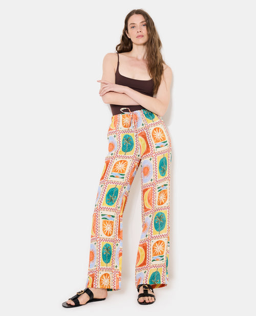 Pantalon ample motif soleils et lunes - PIMKIE - 7