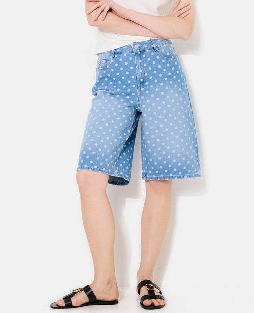 Bermuda en jean motif pois - PIMKIE - 5