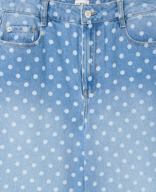 Bermuda en jean motif pois - PIMKIE - 9