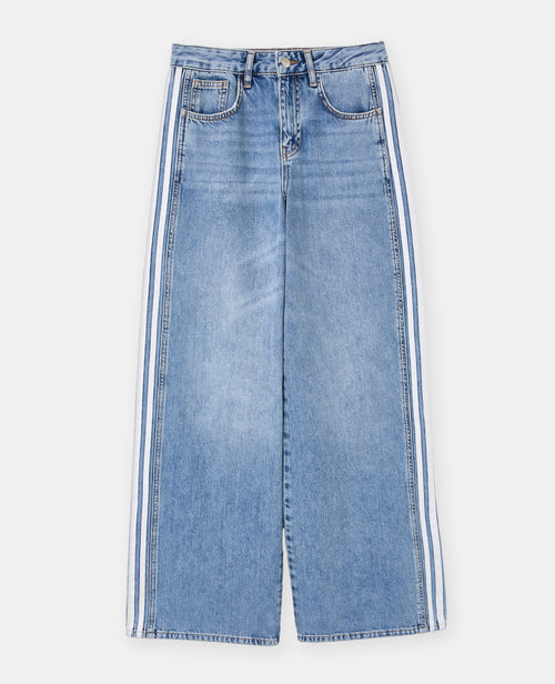 Jean wide taille medium avec bandes contrastées - PIMKIE - 4