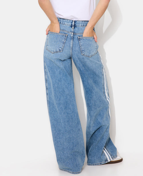 Jean wide taille medium avec bandes contrastées - PIMKIE - 6