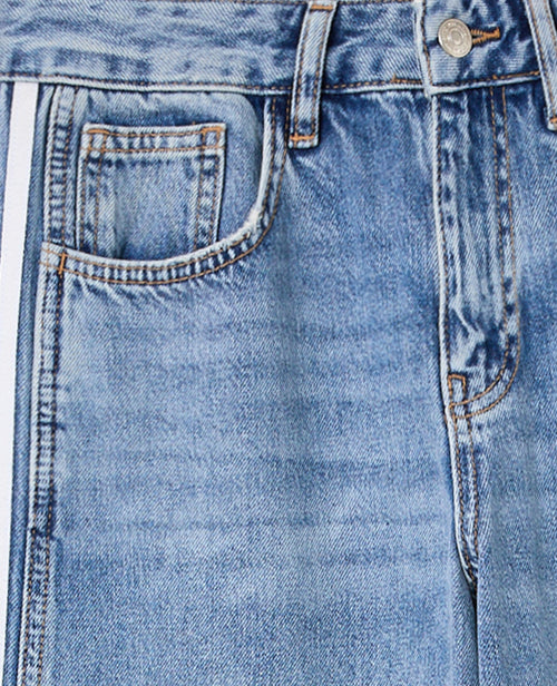 Jean wide taille medium avec bandes contrastées - PIMKIE - 8