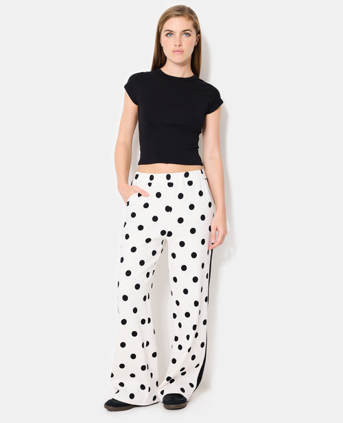 Pantalon de jogging à pois avec bandes contrastées - PIMKIE - 1