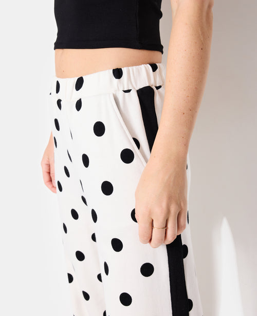 Pantalon de jogging à pois avec bandes contrastées - PIMKIE - 3