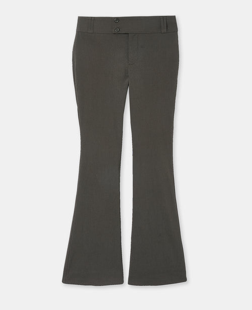 Pantalon flare taille basse en tissu stretch - PIMKIE - 4