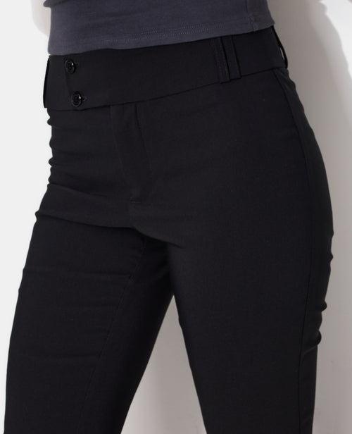 Pantalon flare taille basse en tissu stretch - PIMKIE - 3