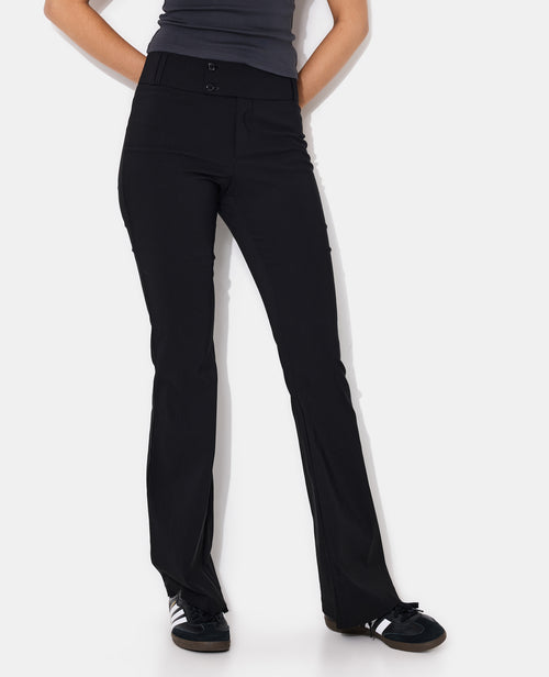 Pantalon flare taille basse en tissu stretch - PIMKIE - 5