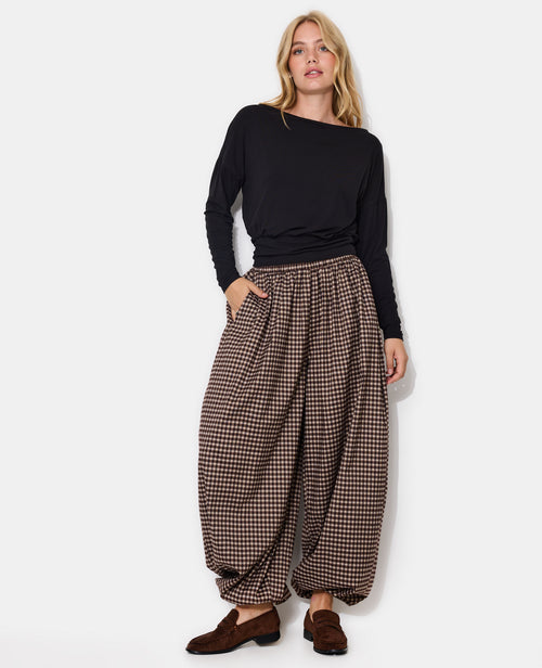 Pantalon bombacho à carreaux - PIMKIE - 1