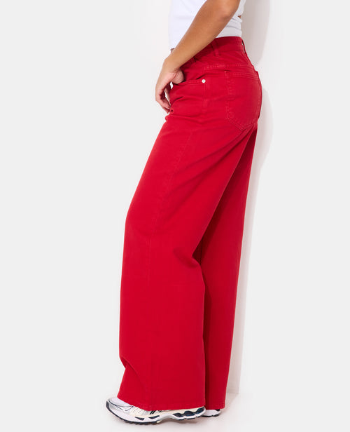 Jean wide taille haute avec ceinture décalée - PIMKIE - 2
