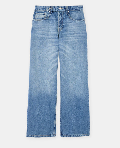 Jean wide taille basse avec patte boutonnée - PIMKIE - 4