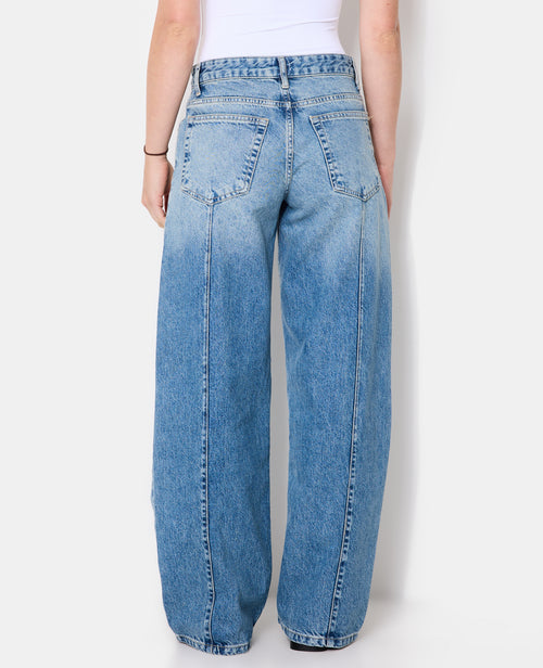 Jean wide taille basse avec patte boutonnée - PIMKIE - 6