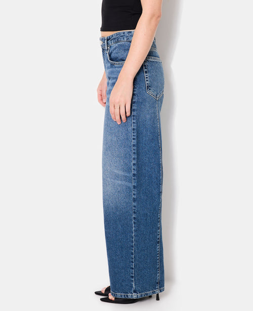 Jean wide taille basse avec patte boutonnée - PIMKIE - 2