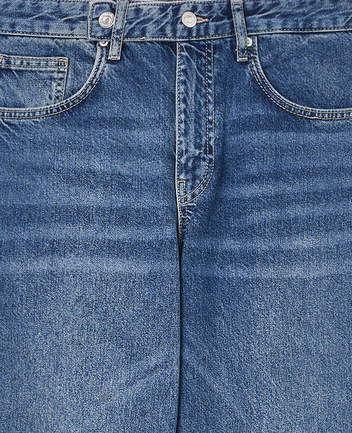 Jean wide taille basse avec patte boutonnée - PIMKIE - 7
