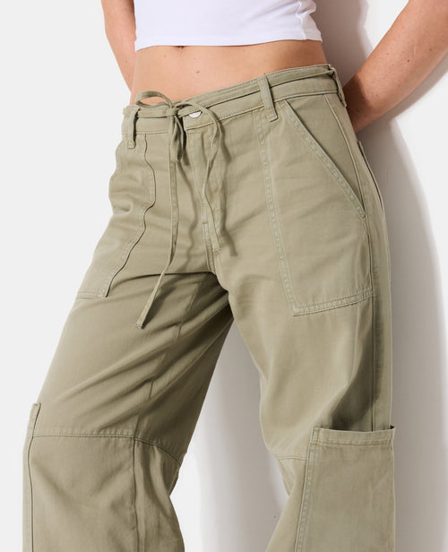 Pantalon cargo avec ceinture fine à nouer - PIMKIE - 3