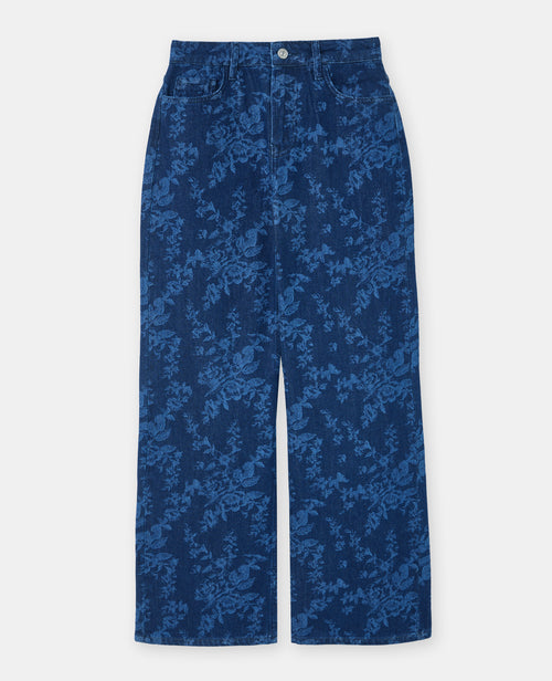 Jean straight taille haute motif fleurs - PIMKIE - 4