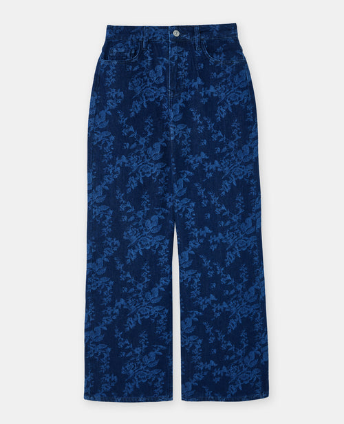 Jean straight taille haute motif fleurs - PIMKIE - 4