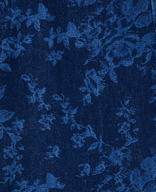 Jean straight taille haute motif fleurs - PIMKIE - 7
