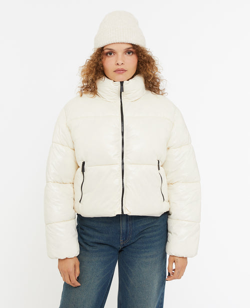 Doudoune courte matière brillante - PIMKIE - 3