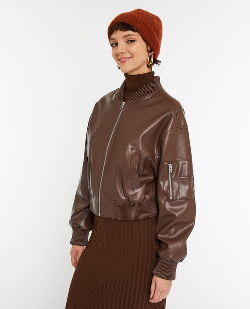 Blouson bomber en simili cuir - PIMKIE - 3