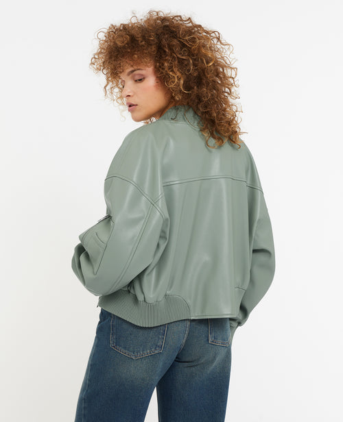 Blouson bomber en simili cuir - PIMKIE - 4